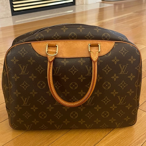 [LOUIS VIUTTON] MONOGRAM DEAUVILLE HANDBAG w/lock key dust bag - Picture 2 of 11